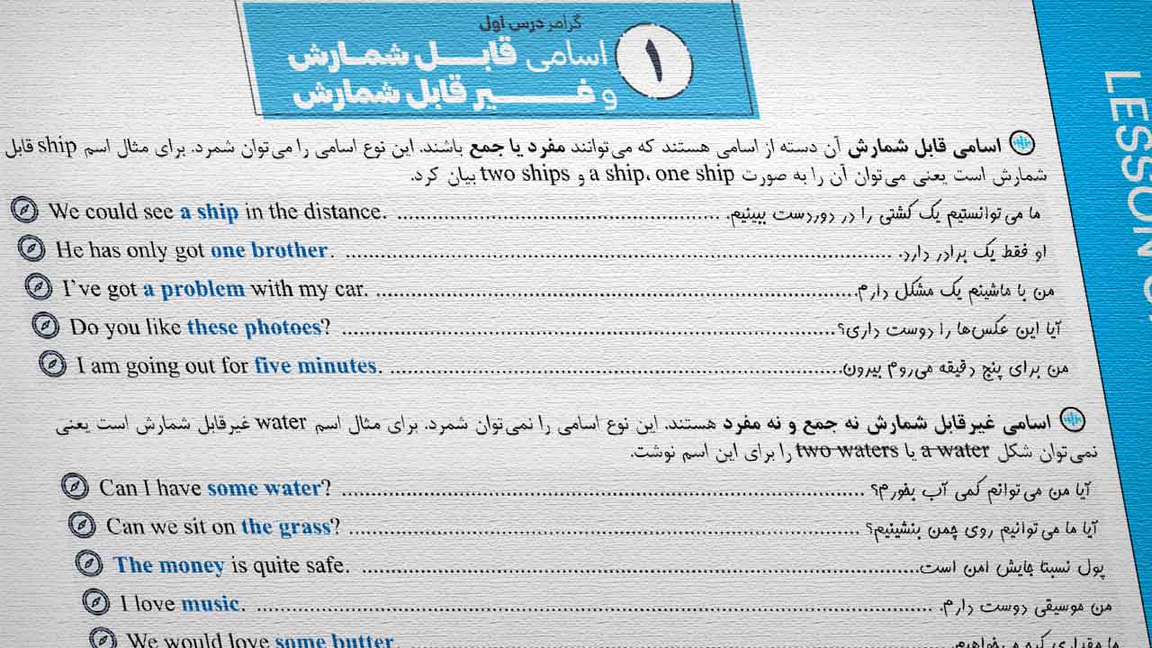 جزوه درس اول زبان انگلیسی یازدهم